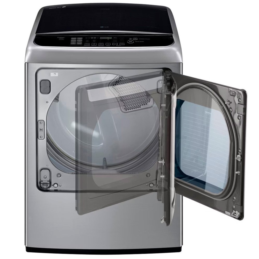 LG | SECADORA A GAS 21 KG | FRONTAL PUERTA DE VIDRIO SILVER