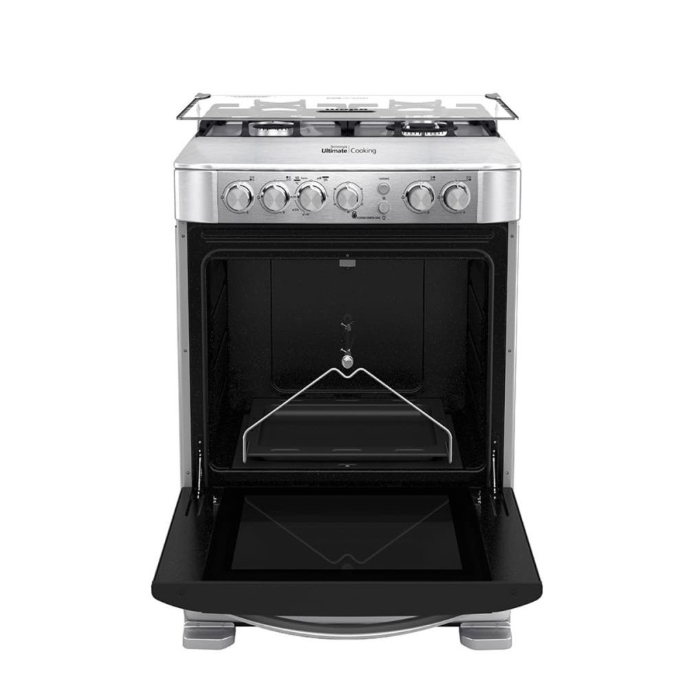 Cocina a Gas Mabe EM6095FX1 | 4 Hornillas | Acero Inoxidable 60 cm | Grill Plancha Teflonada modelo EM6095FX1 cómpralo en Mi Bodega Ec