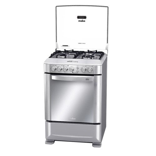 Cocina a Gas Mabe EM6095FX1 | 4 Hornillas | Acero Inoxidable 60 cm | Grill Plancha Teflonada modelo EM6095FX1 cómpralo en Mi Bodega Ec