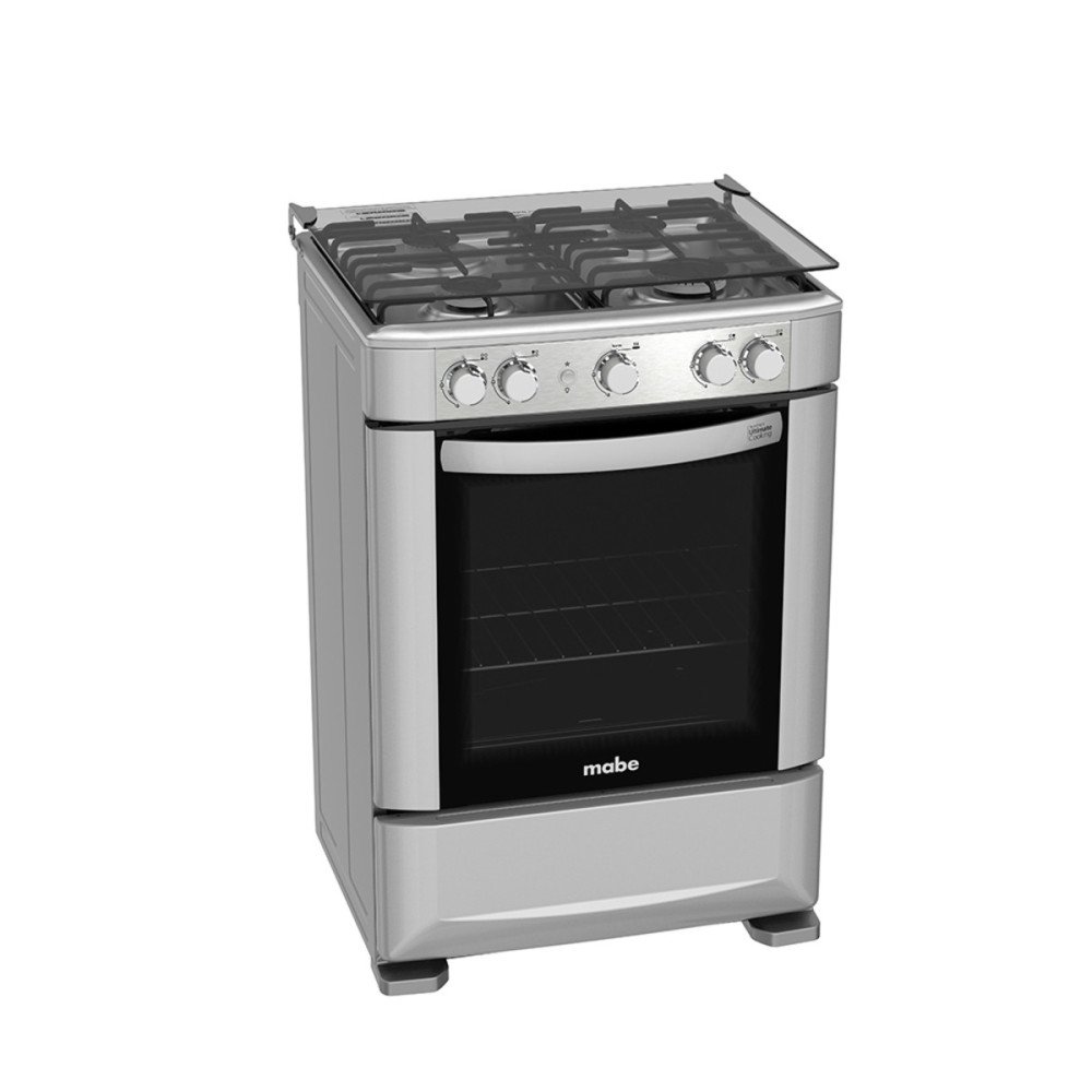 Cocina a Gas Mabe EM6030SG0 | 4 Hornillas | Encendido Luz Horno 60 cm modelo EM6030SG0 cómpralo en Mi Bodega Ec