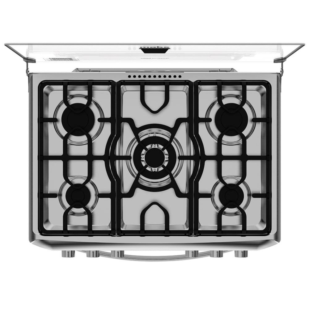 Cocina a Gas Mabe EM7635FX0 | 5 Hornillas | Encendido Luz Horno 76 cm modelo EM7635FX0 cómpralo en Mi Bodega Ec