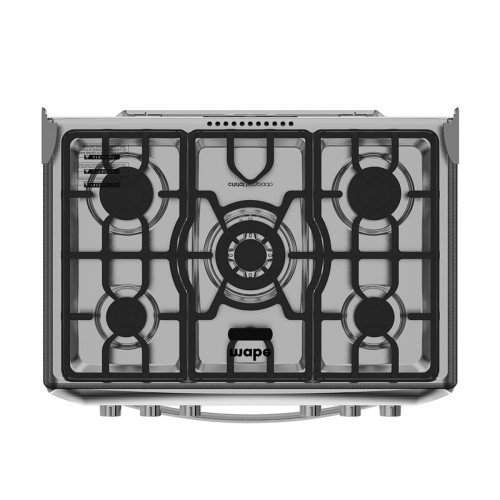 Cocina a Gas Mabe EM7635FX0 | 5 Hornillas | Encendido Luz Horno 76 cm modelo EM7635FX0 cómpralo en Mi Bodega Ec