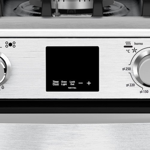 Cocina a Gas Mabe EM7670FX1 | 5 Hornillas | Encendido Luz Horno 76 cm modelo EM7670FX1 cómpralo en Mi Bodega Ec