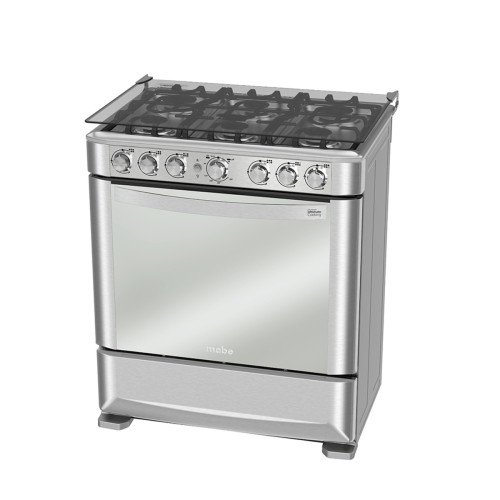 Cocina a Gas Mabe EM7630FX0 | 6 Hornillas | Grill Parrilla de Hierro 76 cm modelo EM7630FX0 cómpralo en Mi Bodega Ec