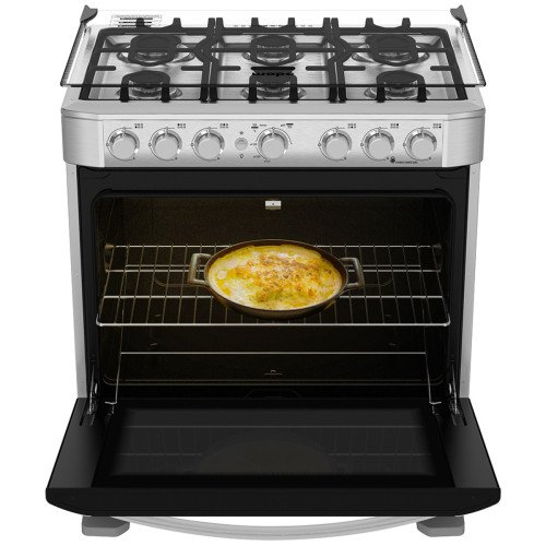 Cocina a Gas Mabe EM7630FX0 | 6 Hornillas |76 cm modelo EM7630FX0 cómpralo en Mi Bodega Ec