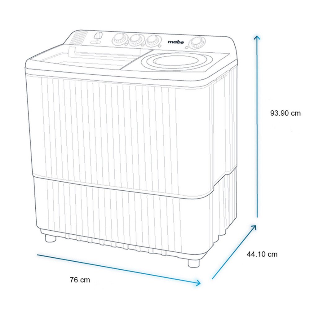 Lavadora Semiautomática Mabe LMDX1123HBAB0 | 11 Kg Doble Pozo modelo LMDX1123HBAB0 cómpralo en Mi Bodega Ec