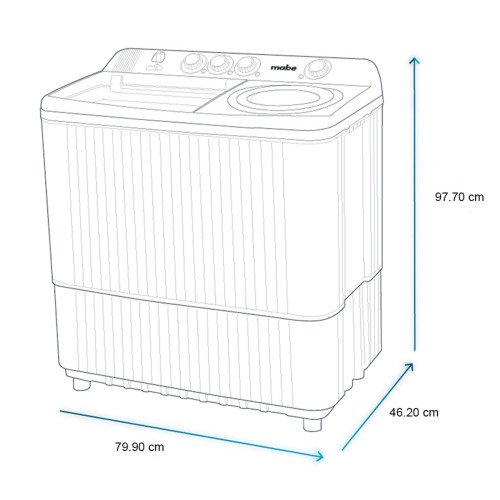 Lavadora Semiautomática Mabe LMDX3123HBAB0 | 13 Kg Doble Pozo modelo LMDX3123HBAB0 cómpralo en Mi Bodega Ec
