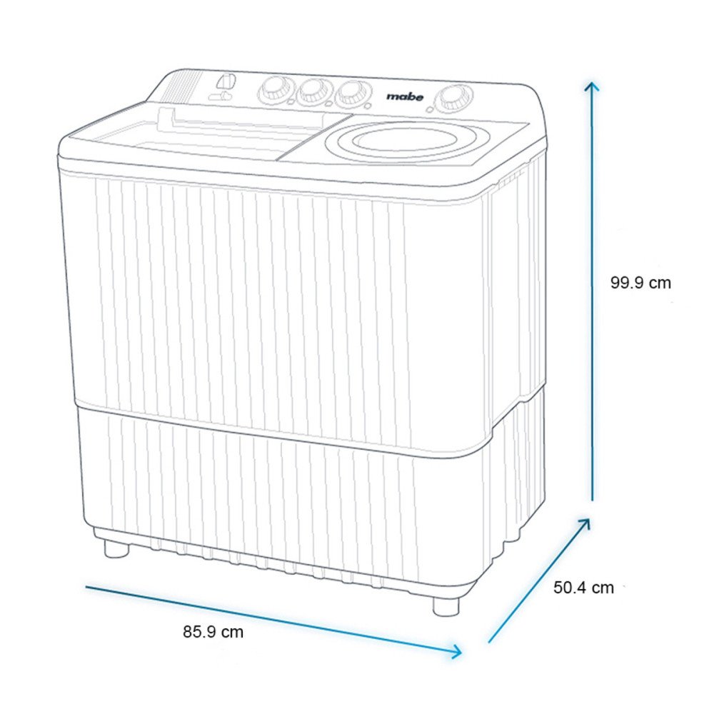 Lavadora Semiautomática Mabe LMDX6124HBAB0 | 16 Kg Doble Pozo modelo LMDX6124HBAB0 cómpralo en Mi Bodega Ec