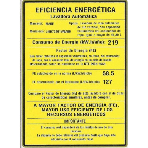 Lavadora Automática Mabe LMH72201WBAB0 | 22 Kg Blanca modelo LMH72201WBAB0 cómpralo en Mi Bodega Ec