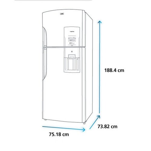 Refrigeradora Mabe RMS510IFBQP0 | 510 Lt. | Top Freezer, Negro modelo RMS510IFBQP0 cómpralo en Mi Bodega Ec