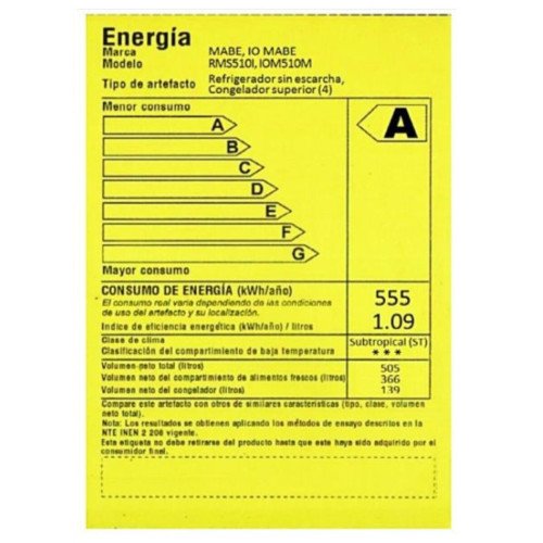 Refrigeradora Mabe RMS510IFBQP0 | 510 Lt. | Top Freezer, Negro modelo RMS510IFBQP0 cómpralo en Mi Bodega Ec