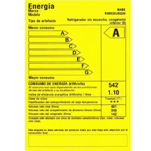 Refrigeradora Mabe Bottom Mount RMB520IJBQX0 | 520 Lt. | Digital, Inoxidable modelo RMB520IJBQX0 cómpralo en Mi Bodega Ec