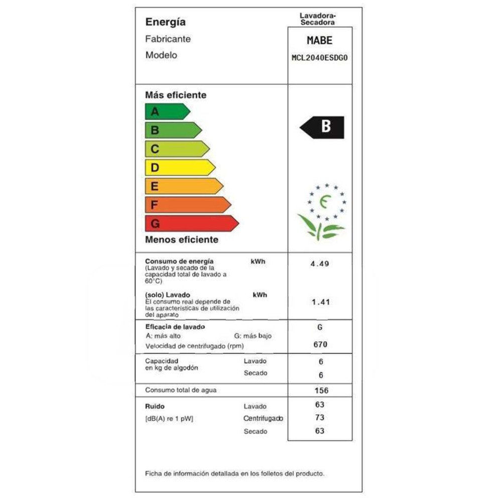 MABE | TORRE DE LAVADO ELÉCTRICA 20 KG | NEGRA modelo MCL2040ESDG0 cómpralo en Mi Bodega Ec