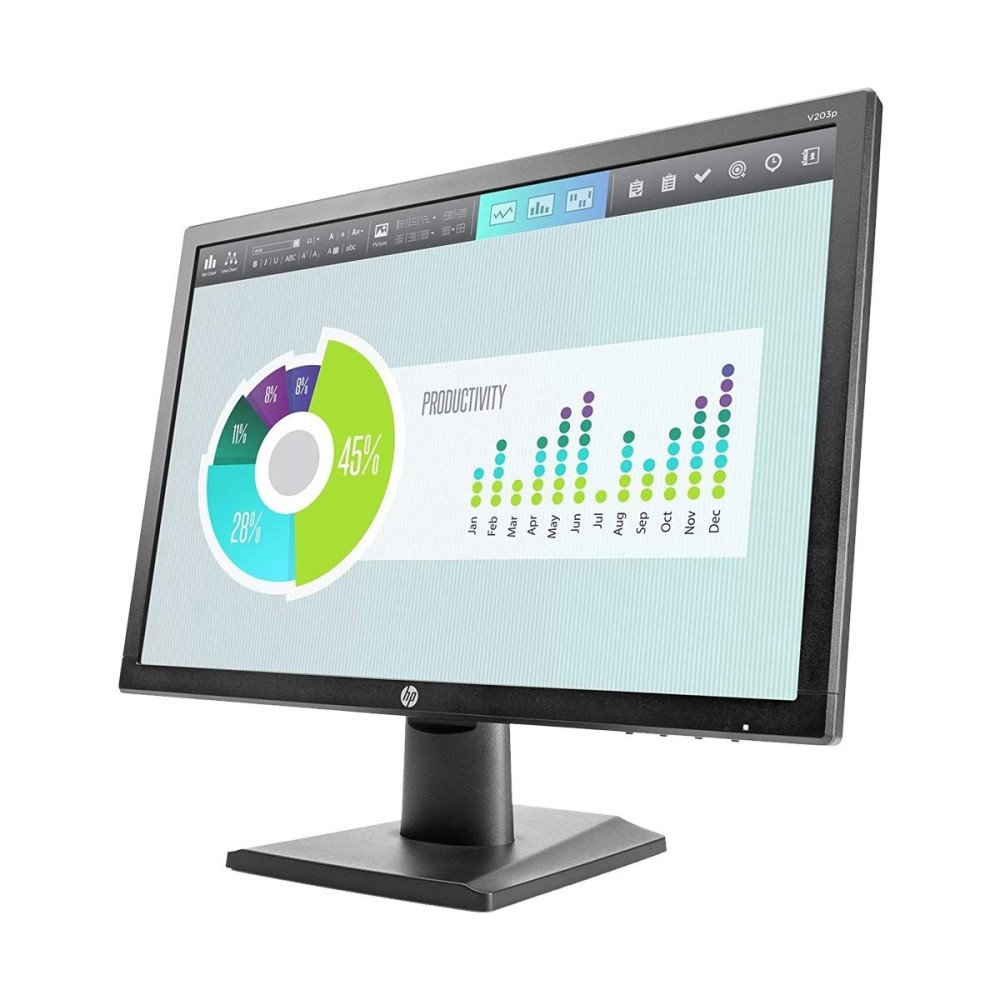 HP | MONITOR LED 19.5" modelo P204V cómpralo en Mi Bodega Ec