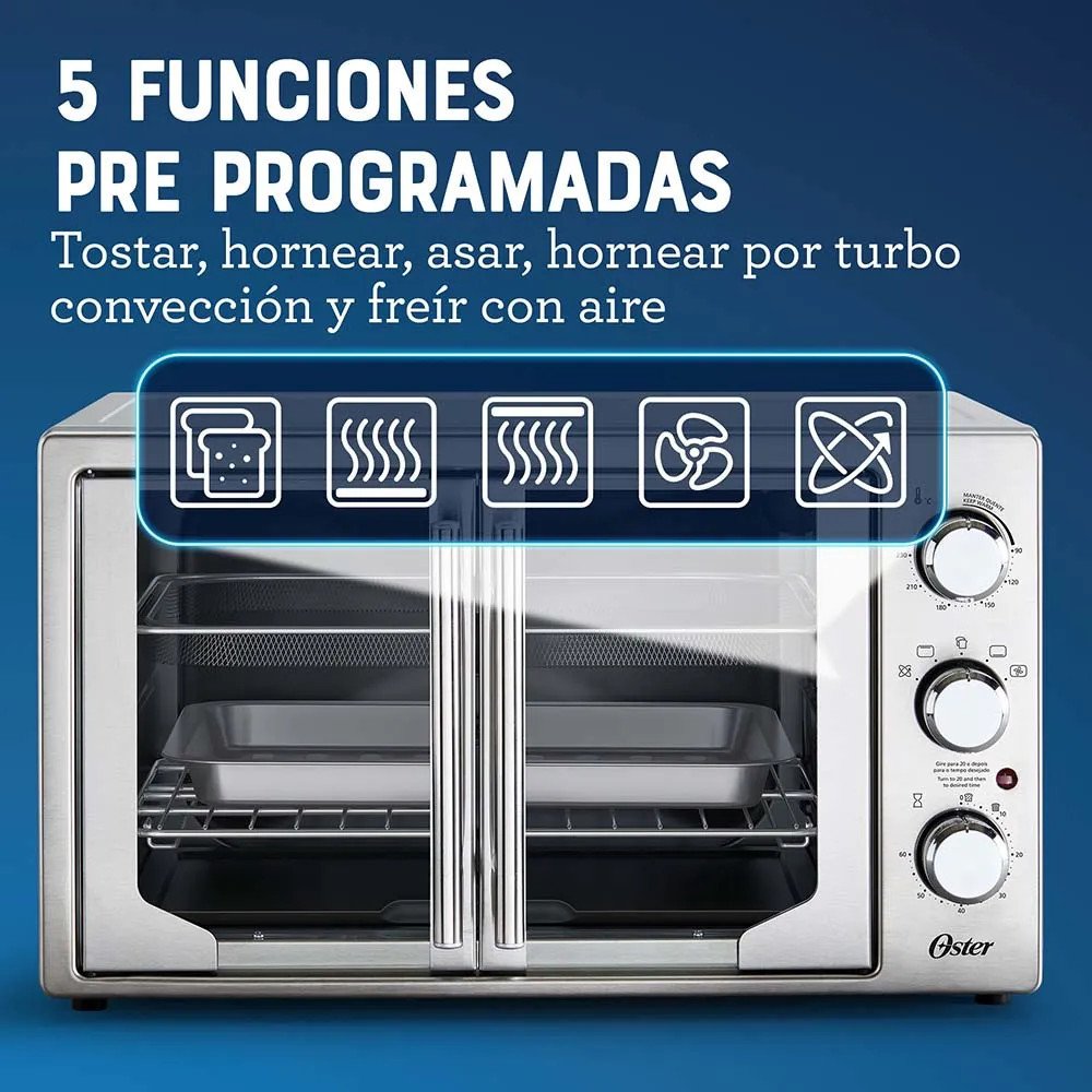 OSTER | HORNO Y FREIDOR DE AIRE 42L | 2 PUERTAS