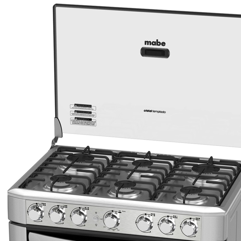 Cocina a Gas Mabe EM7620SG0 | 6 Hornillas | Acero Inoxidable modelo EM7620SG0 cómpralo en Mi Bodega Ec