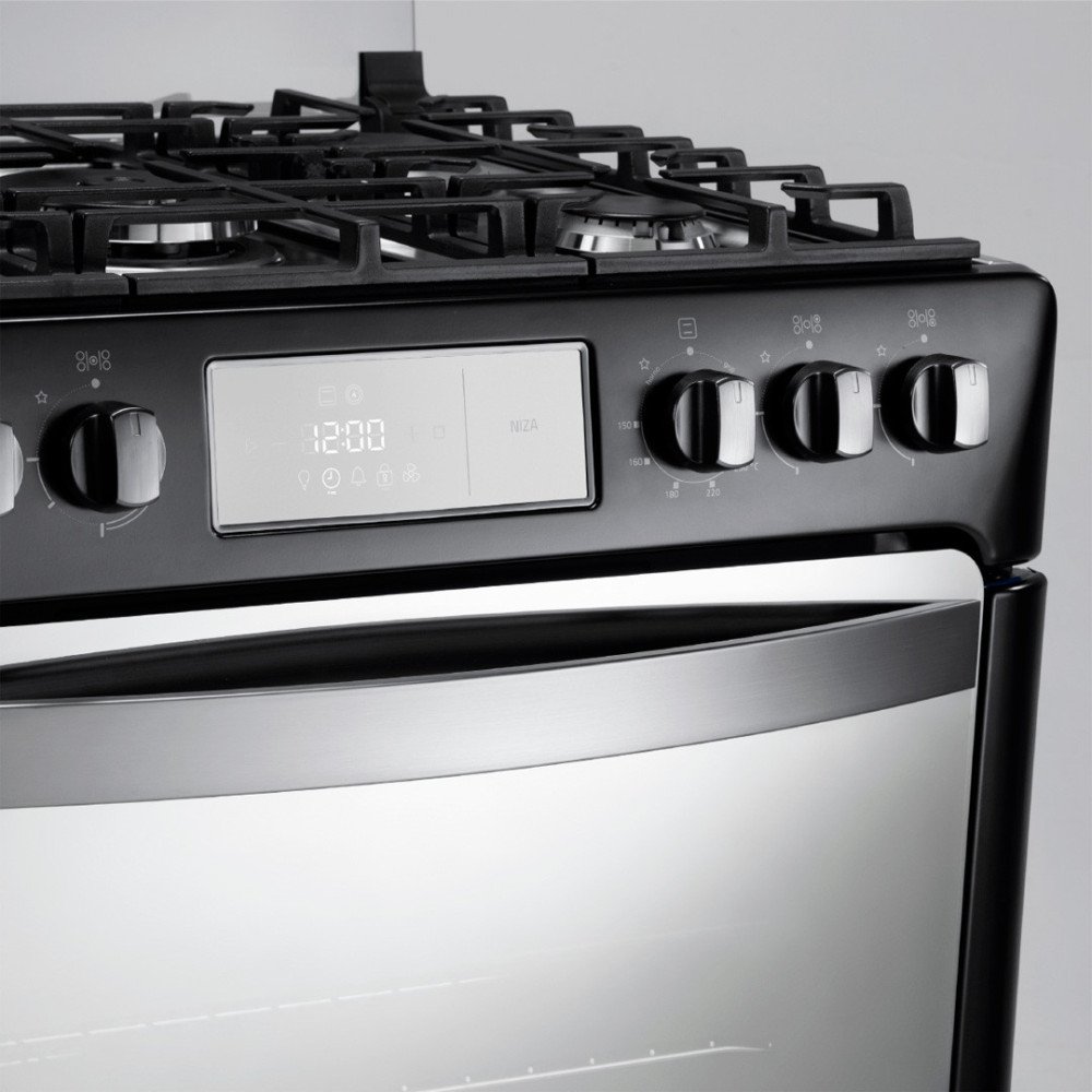 Cocina a Gas Indurama Niza Zafiro | 5 Hornillas | 30" Negro modelo NIZA-ZFO cómpralo en Mi Bodega Ec