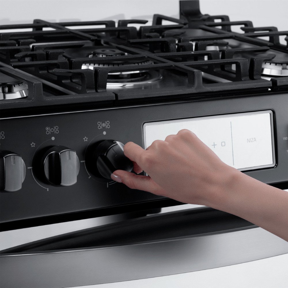 Cocina a Gas Indurama Niza Zafiro | 5 Hornillas | 30" Negro