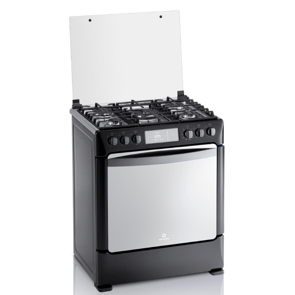 Cocina a Gas Indurama Niza Zafiro | 5 Hornillas | 30" Negro modelo NIZA-ZFO cómpralo en Mi Bodega Ec