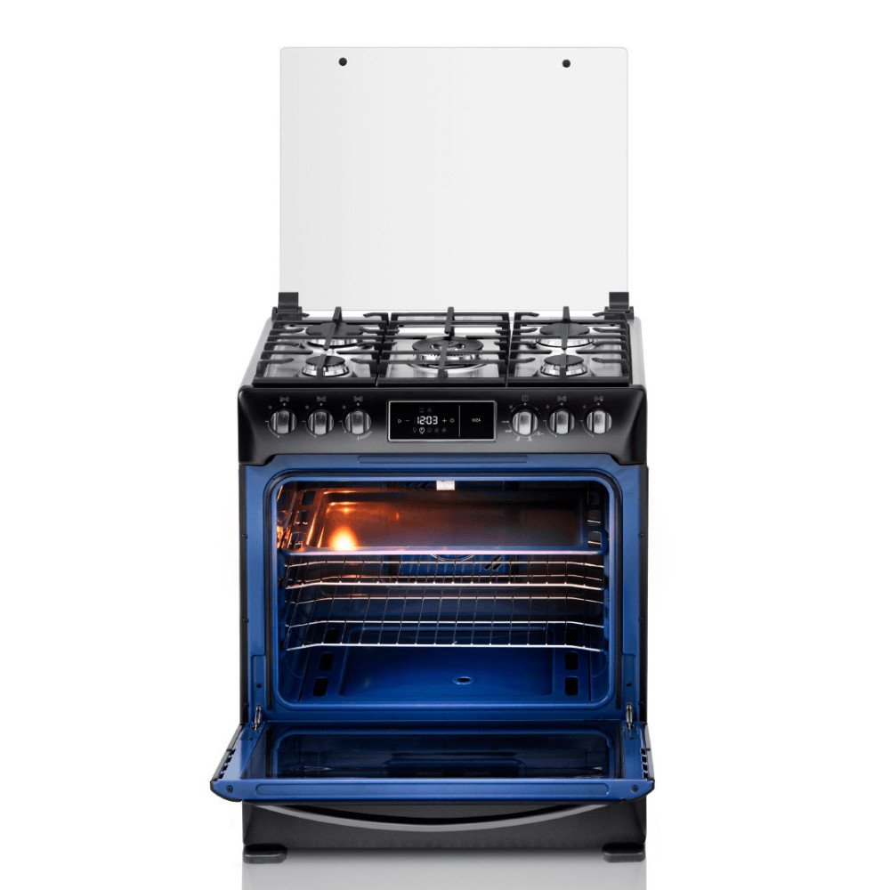 Cocina a Gas Indurama Niza Zafiro | 5 Hornillas | 30" Negro modelo NIZA-ZFO cómpralo en Mi Bodega Ec