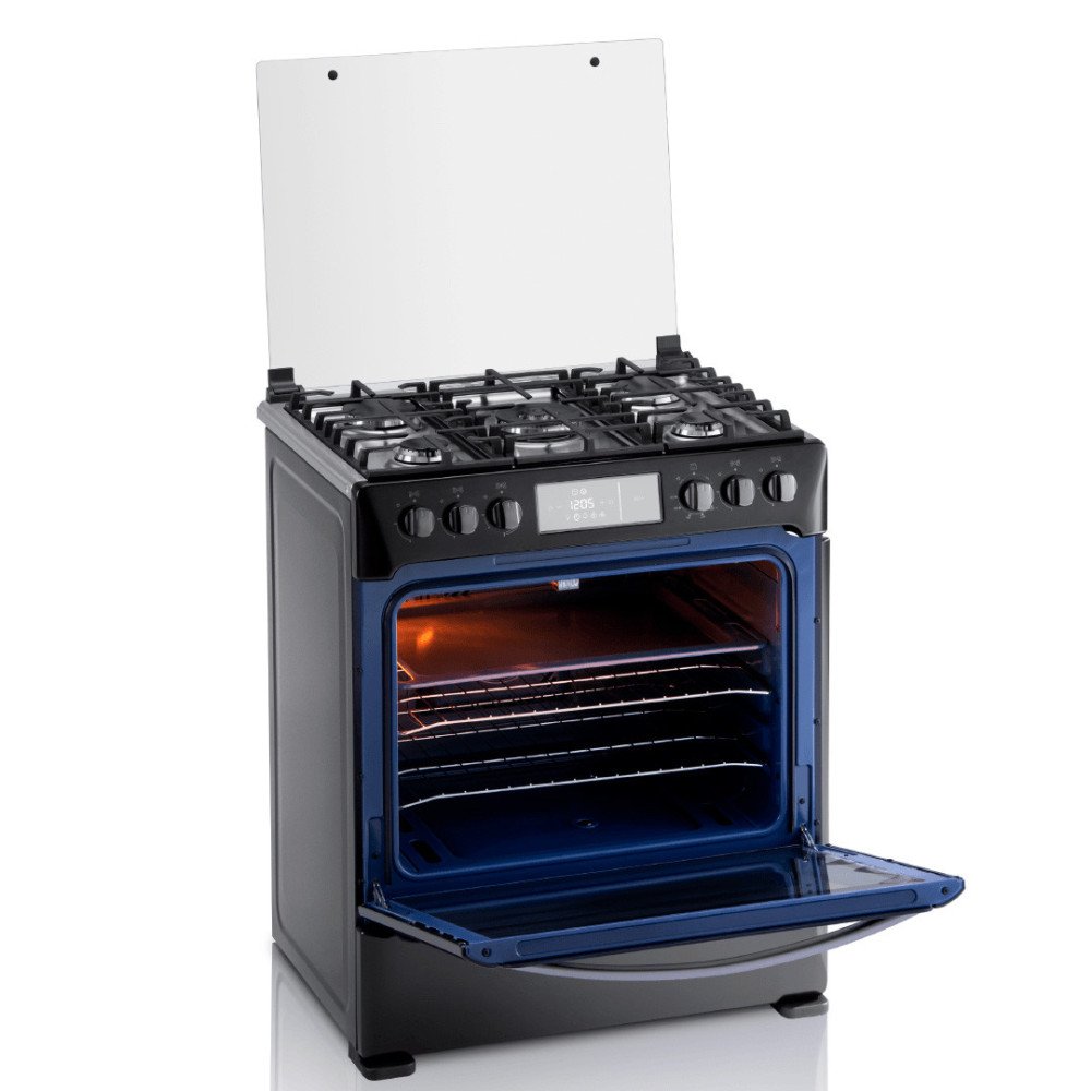 Cocina a Gas Indurama Niza Zafiro | 5 Hornillas | 30" Negro