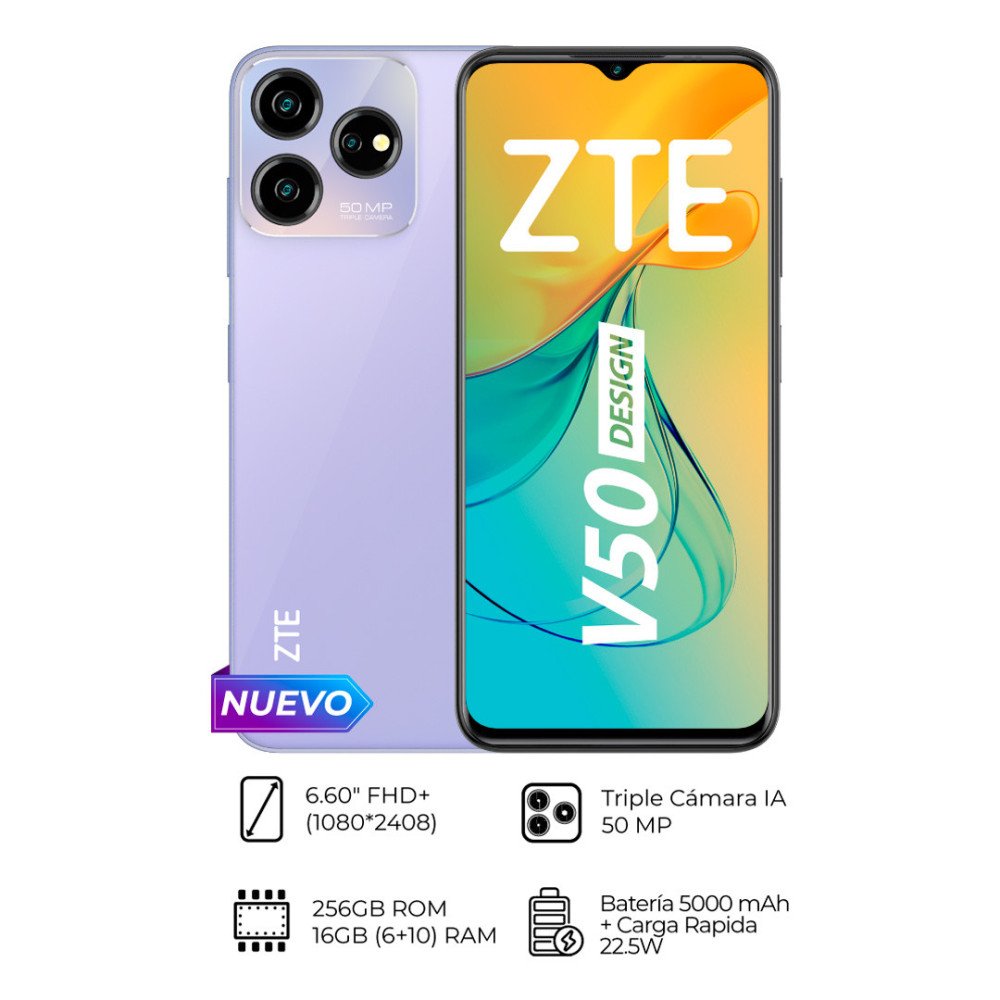 ZTE | BLADE V50 DESING | PANTALLA FHD 6,6 | DUAL SIM modelo  cómpralo en Mi Bodega Ec