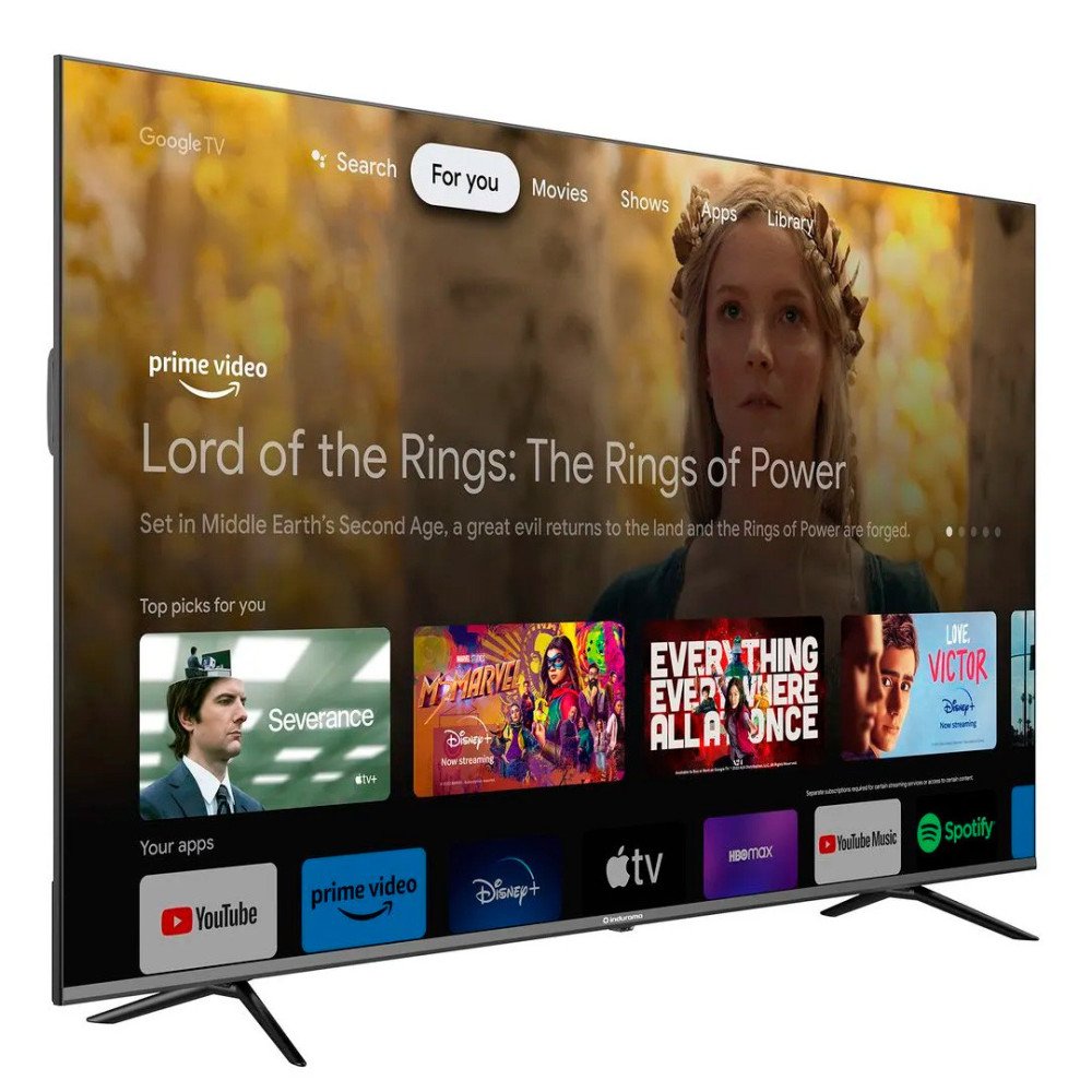 INDURAMA | TELEVISOR QLED 86" | 4K GOOGLE TV UHD modelo 86TIKJQLED cómpralo en Mi Bodega Ec