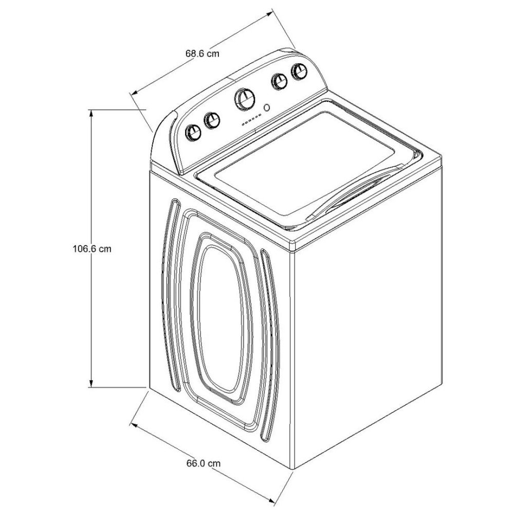 Lavadora Whirlpool 19Kg | 7MWTW1955EW |Carga Superior