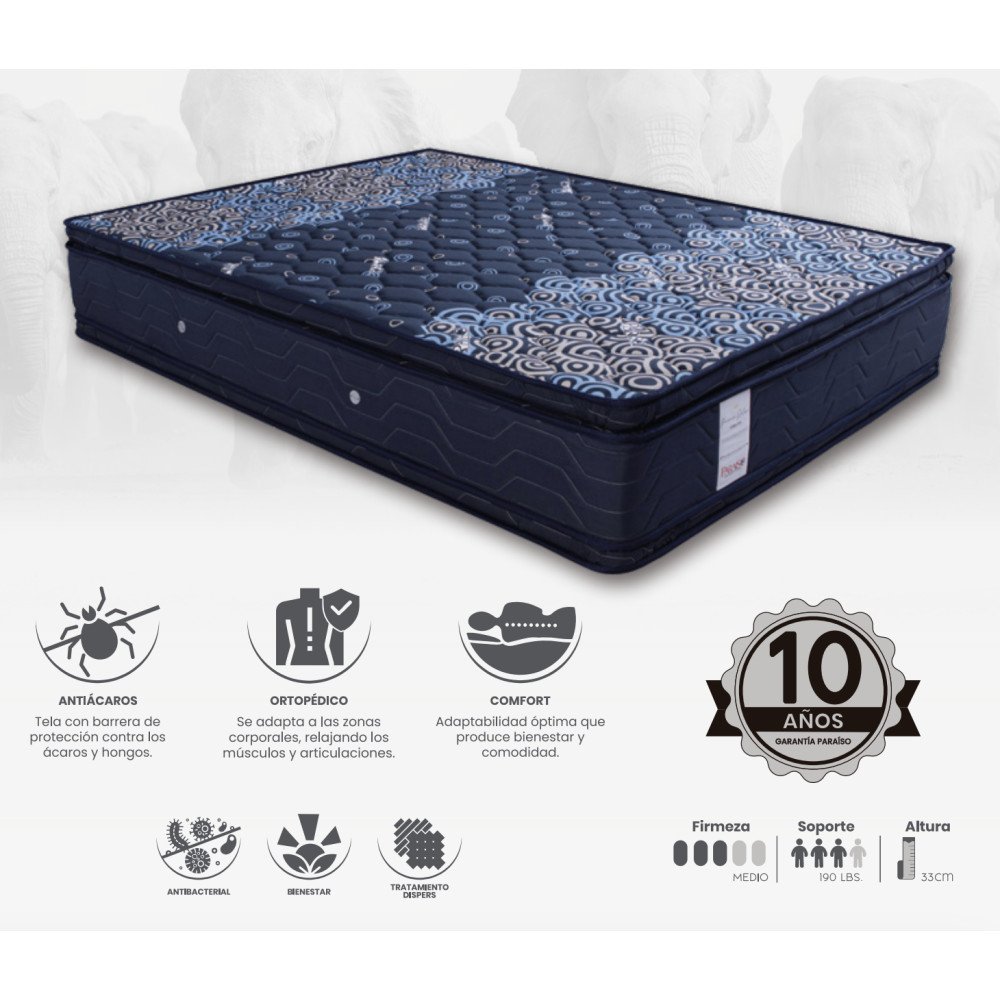 PARAÍSO | COLCHÓN  DELUXE DOBLE TOP modelo  cómpralo en Mi Bodega Ec