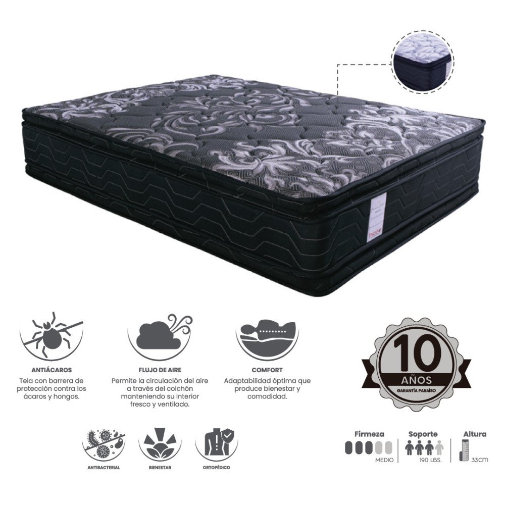 PARAÍSO | COLCHÓN  DELUXE EVO modelo  cómpralo en Mi Bodega Ec