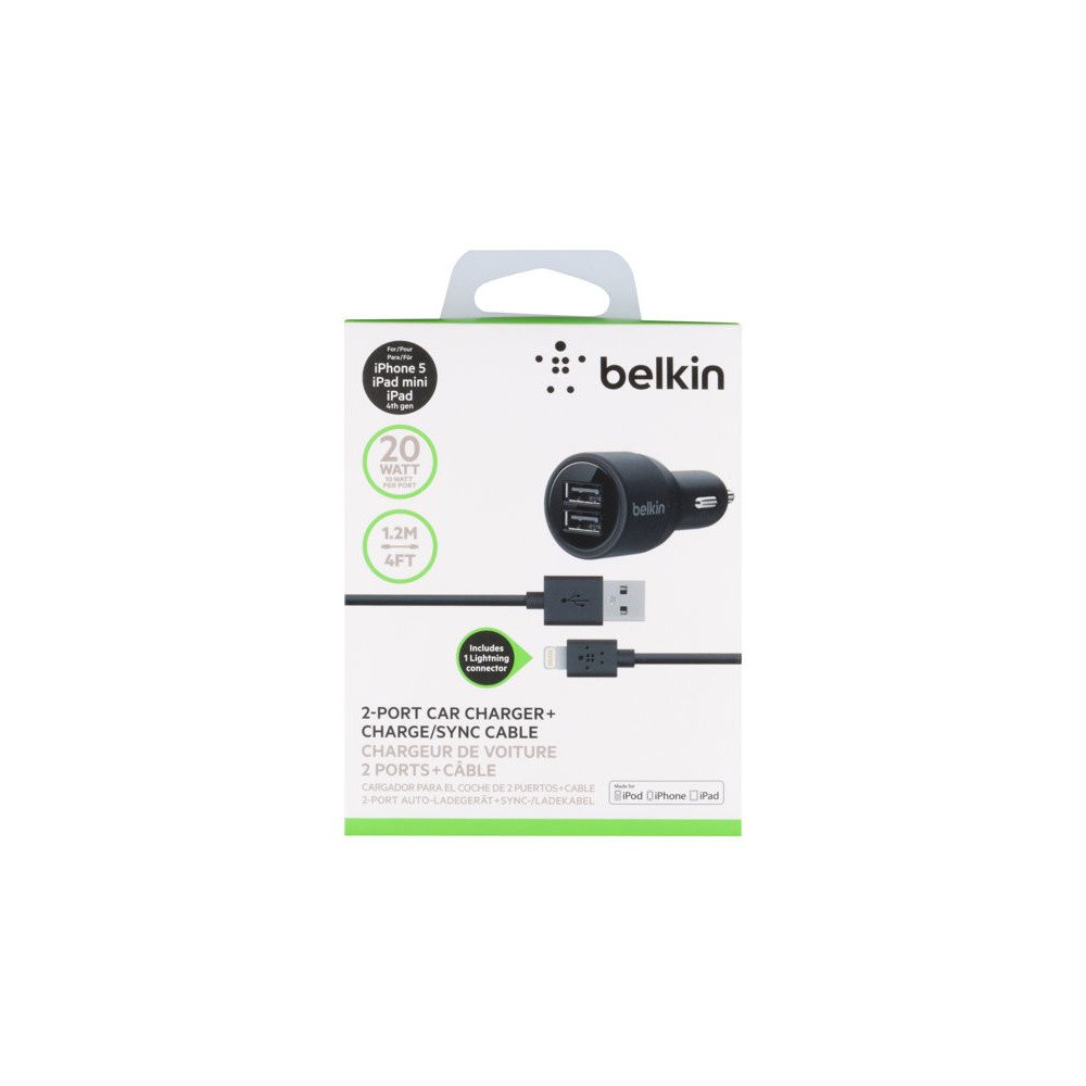 Belkin 2Port Car Charger Car Power Adapter 20 Watt 21 A 2 Ou en oferta -  cómpralo solo en Mi Bodega.
