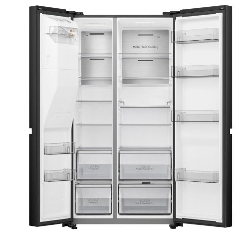 Refrigeradora Indurama Side by Side RI-790NE | 669 Lt. | Inverter, Multiflow 360°, Alarma en la puerta modelo RI-790NE cómpralo en Mi Bodega Ec